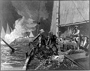 Oyster pirates, Harpers 1884