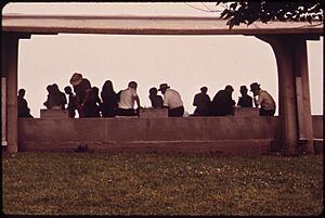 PLAYING CHESS IN LINCOLN PARK PAVILION NEAR LA SALLE DRIVE - NARA - 551958
