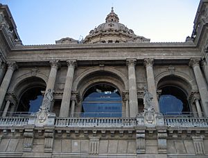 Parte central fachada Palacio Nacional