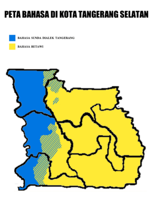 Peta Bahasa di Kota Tangerang Selatan (Tangsel)