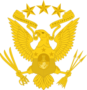 Philippine Armed Forces Emblem 1935-1946 Gold.svg