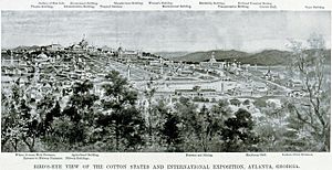 Piedmont Park 1895 Bird's-Eye view of the Cotton States and International Exposition Atlanta GA