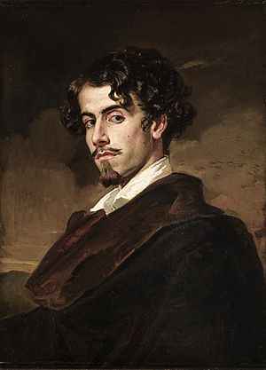 Portrait of Gustavo Adolfo Bécquer, by his brother Valeriano (1862)