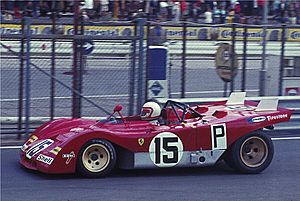 Regazzoni, Clay im Ferrari 312 P am 29.05.1971