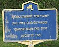 Revolutionary War Army Camp Sullivan-Clinton Forces Camped Near This Spot August 11, 1779