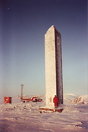 Robert Peary monument at Cape York, Greenland