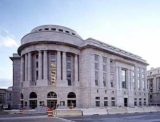 Ronald Reagan Building, under construction in the 1990s in Washington, D.C.