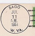 Sago WV postmark