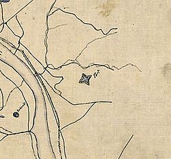 Sketch of the Defenses of Pittsburg (sic) made by order of Captain Craighill, Corps of Engrs., USA, July 20th, 1863... - NARA - 305785 (cropped, showing Fort Black).jpg
