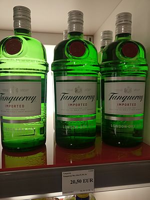 Tanqueray gin in a dutyfree store