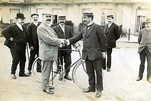 Ted Heaton Monty Holbein Handshake 1907
