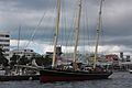 The Bermuda Sloop Spirit of Bermuda at the Royal Bermuda Yacht Club