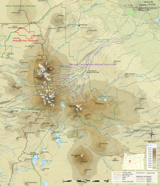 Three Sisters topographic map-en