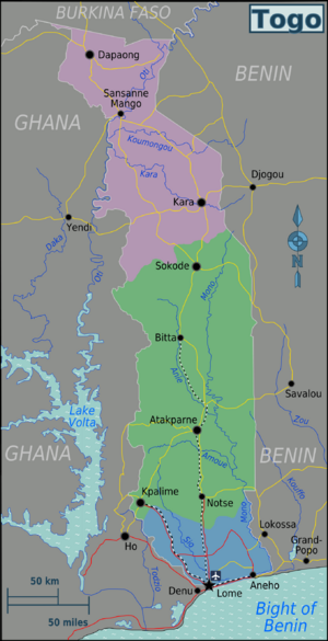 Togo Regions map