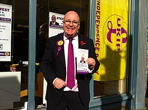 UKIP campaigning in Newport High Street