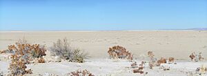 View across the gypsum playa of Salt Flat, Hudspeth County, Texas