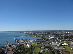 Views across New Plymouth in July 2010