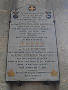 WWI memorial tablet to Canadian forces in Amiens Cathedral