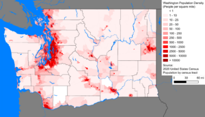 Washington population density 2020