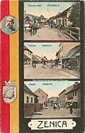 Зеница - 1907 - тродијелна разгледница
