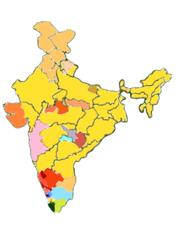 സിറോ-മലബാർ സഭയുടെ രൂപതകൾ ഇന്ത്യൻ ഭൂപടത്തിൽ