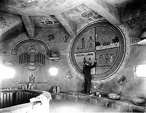08801 Grand Canyon Historic- Fred Kabotie Painting Interior c.1932 (5898101124)