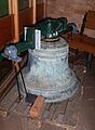 1707 - Bathurst Cathedral Bells - Photograph of one of the Cathedral bells on display in the foyer of All Saints Anglican Cathedral, Bathurst, 2004 (5053080b1)