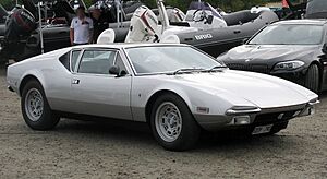 1973 De Tomaso Pantera in silver grey, front right