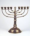 19th century Hanukkah lamp from Austria-Hungary - Musée d'Art et d'Histoire du Judaïsme