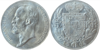 5 kronen Johann II of Liechtenstein 1904