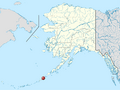 Akutan on Alaska location map
