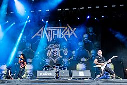 Anthrax performing onstage
