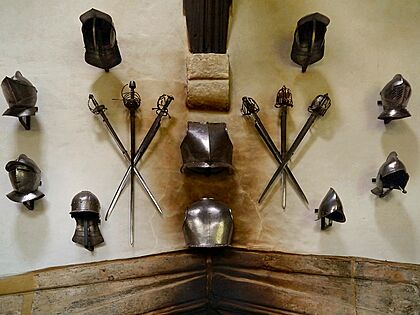 Armour and Swords, The Great Hall at Rufford Old Hall - geograph.org.uk - 2936177