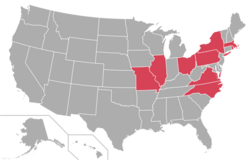 Location of teams in {{{title}}}