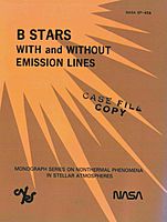 B stars with and without emission lines, NASA SP-456 - cover, 1982