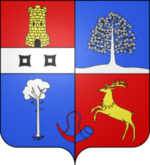 Blason ville fr Préchac (Gironde)