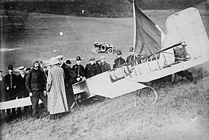 Bleriot and aeroplane
