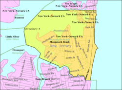 Census Bureau map of Monmouth Beach, New Jersey