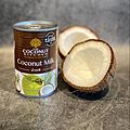 Coconut flesh used to make coconut milk in a 400ml tin