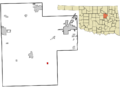 Creek County Oklahoma incorporated and unincorporated areas Slick highlighted