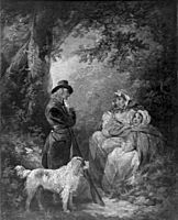 David Brown, A Sportsman with Peasant Women and Dog