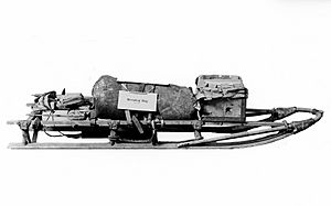 Dr. Mawson's sledge, right side, background out. Wellcome M0000975