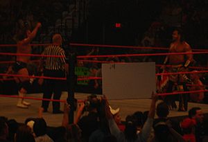 Eugene and Tatanka in the ring