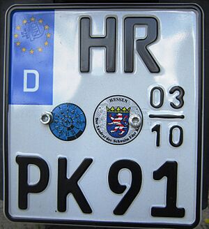 German licenseplate valid from March to October