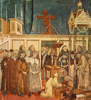 Giotto - Legend of St Francis - -13- - Institution of the Crib at Greccio