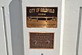 Goldfield Bridge reconstruction plaque, Goldfield, Iowa