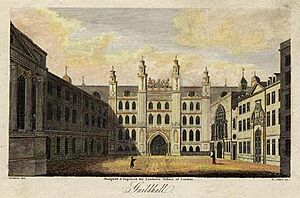 Guildhall. Engraved by E.Shirt after a drawing by Prattent. c. 1805
