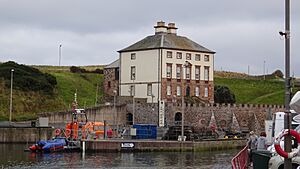 Gunsgreen House and harbour area, Eyemouth, Scottish Borders