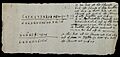 Hand-written note on game theory, from the papers of David Gregory
