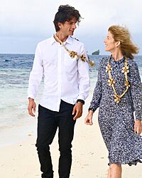 Jack Schlossberg and Caroline Kennedy at Kennedy Island